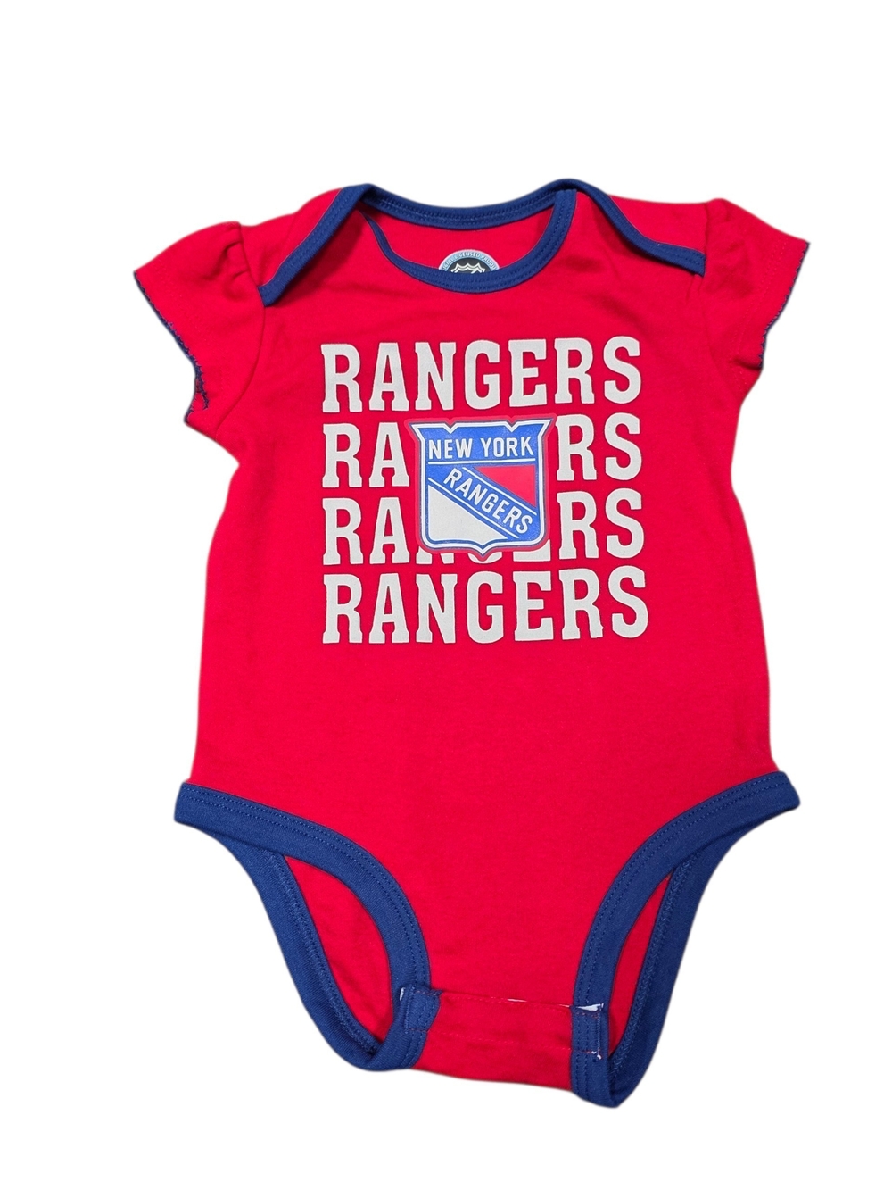 Nwot NHL New York Rangers Red & Blue Infant One-Piece Bodysuit (Sz:12m)